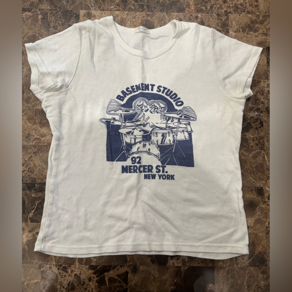 John Galt White and Blue Short Sleeve Tees